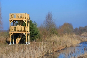 Platforma widokowa na Stawach Kiszkowskich powstała w ramach jednej z inicjatyw lokalnych – służy do obserwacji ptaków na zagospodarowanej rybacko części stawów w Brudzewku